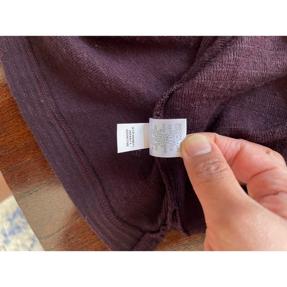 J Jill Womens Small Purple Ribbed Knit Boat Neck Long‎ Sleeve Top - Picture 5 of 8